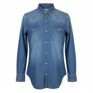 One Teaspoon Men's Django‎ Western Shirt in Blue Ivy Size Large NWT